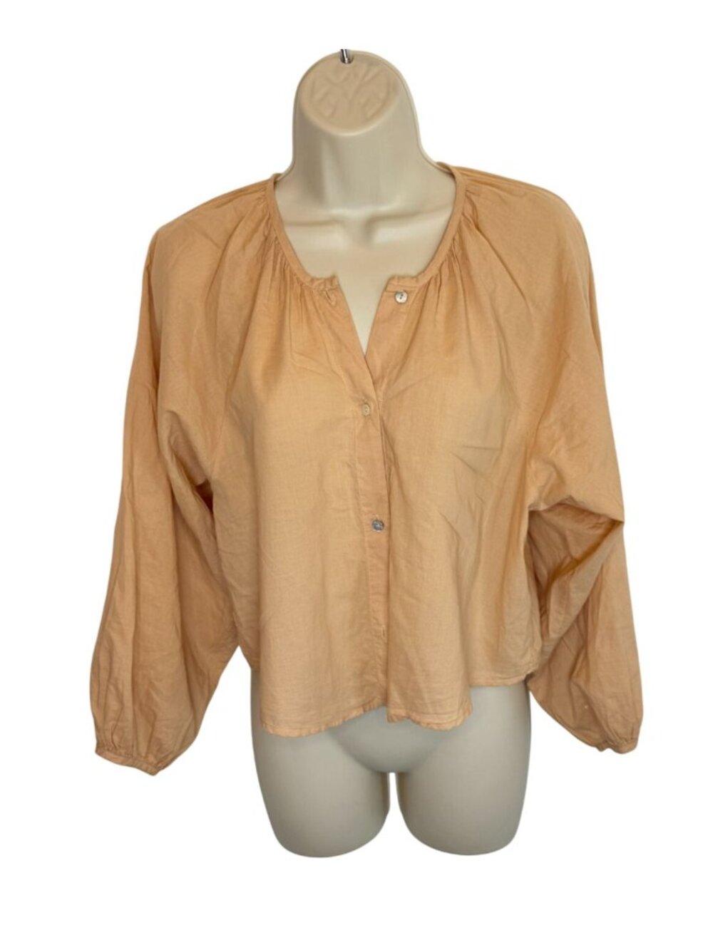 Cali By Cali-Dreaming The Dolly Shirt Peach - Size Xs